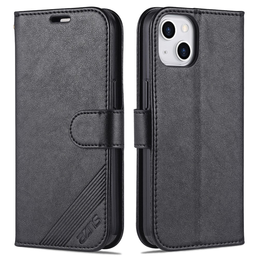 AZNS Phone Wallet Case for iPhone 15 Plus , Stand PU Leather + TPU Phone Cover