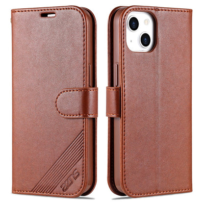 AZNS Phone Wallet Case for iPhone 15 Plus , Stand PU Leather + TPU Phone Cover