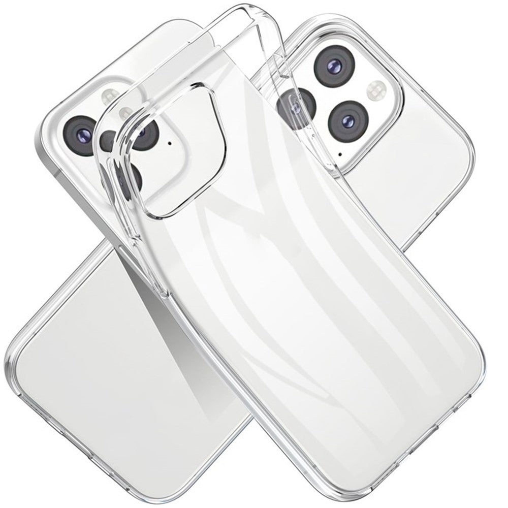 Transparent TPU Case for iPhone 15 Pro Max , Fingerprint-free Mobile Phone Cover