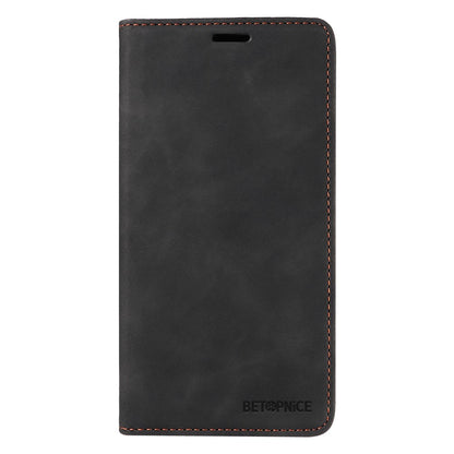 BETOPNICE 003 For iPhone 15 Plus PU Leather Stand Cover Anti-Scratch Wallet Phone Case with RFID Blocking Function
