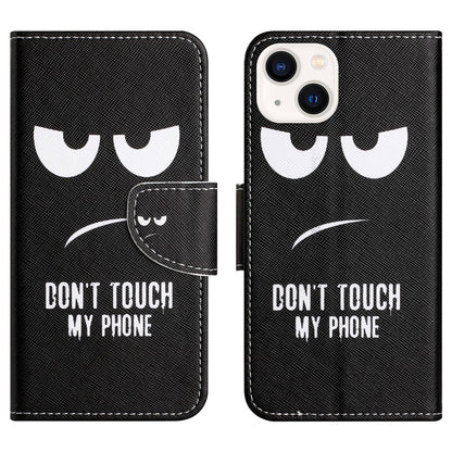 For iPhone 15 Plus PU Leather Wallet Case Pattern Printing Stand Phone Cover
