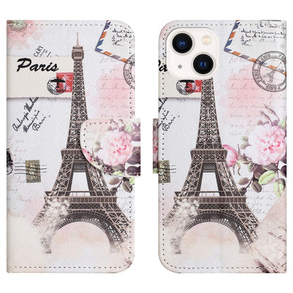 For iPhone 15 Plus PU Leather Wallet Case Pattern Printing Stand Phone Cover
