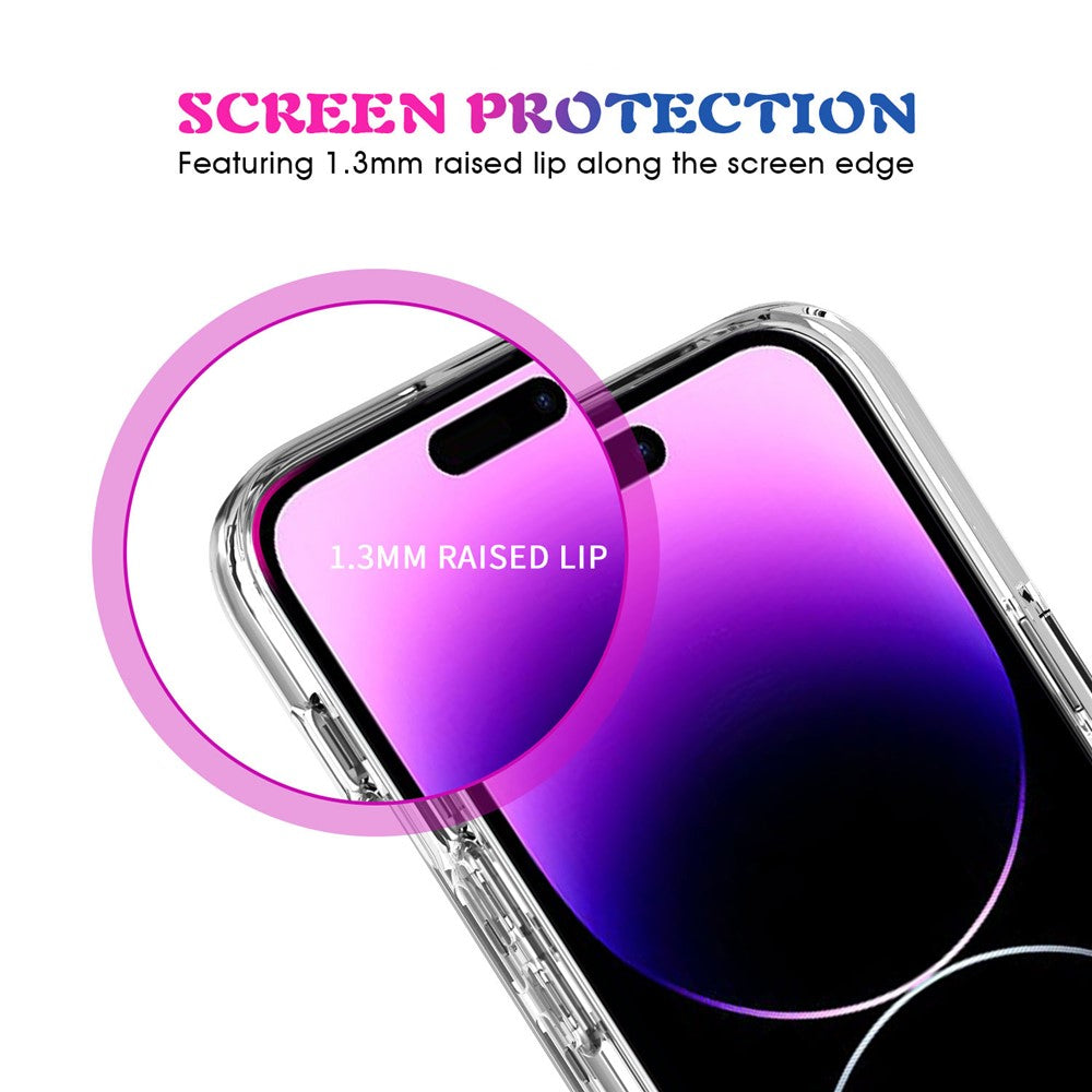 For iPhone 15 Pro Compatible with MagSafe Drop Resistant TPU+PC Case Clear Phone Cover
