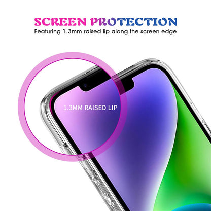 For iPhone 15 Clear Phone Cover Compatible with MagSafe Fall Protection TPU+PC Case