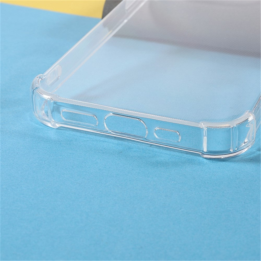 For iPhone 15 Plus TPU Protective Case Transparent Four Corners Drop Resistant Phone Cover