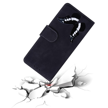 PU Leather Shell for iPhone 15 Plus Butterfly Printing Anti-scratch Flip Stand Wallet Case Phone Cover