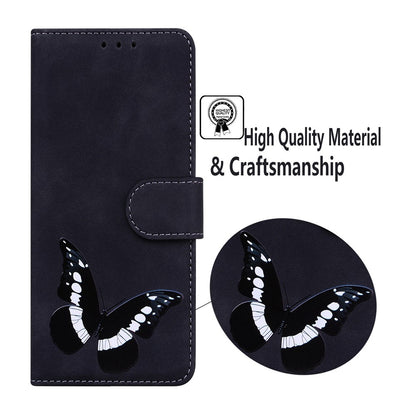PU Leather Shell for iPhone 15 Plus Butterfly Printing Anti-scratch Flip Stand Wallet Case Phone Cover