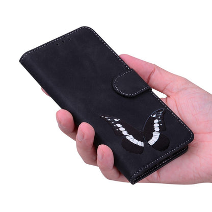 PU Leather Shell for iPhone 15 Plus Butterfly Printing Anti-scratch Flip Stand Wallet Case Phone Cover