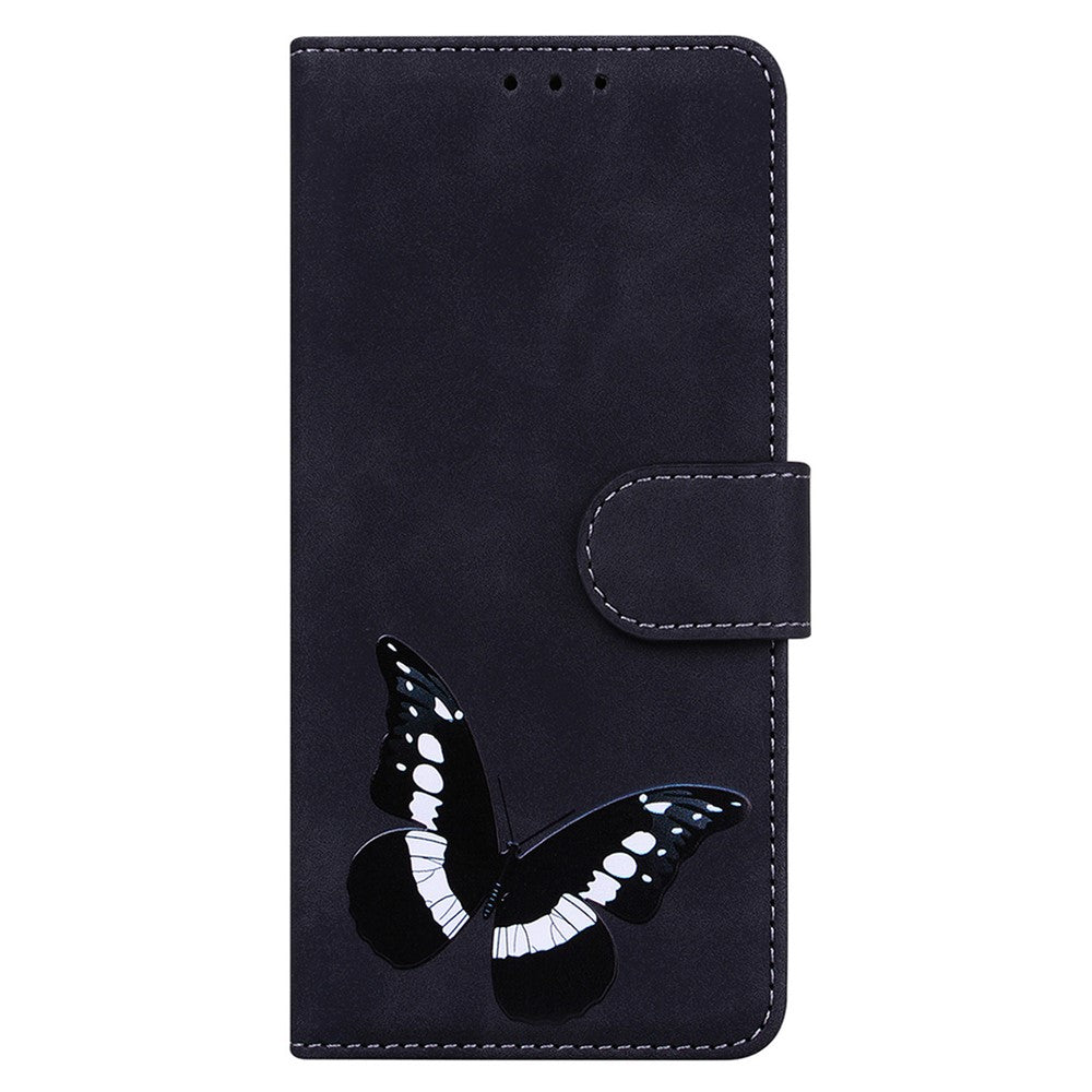 PU Leather Shell for iPhone 15 Plus Butterfly Printing Anti-scratch Flip Stand Wallet Case Phone Cover