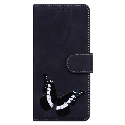 PU Leather Shell for iPhone 15 Plus Butterfly Printing Anti-scratch Flip Stand Wallet Case Phone Cover
