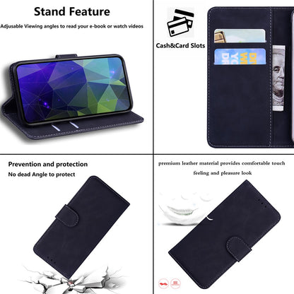 For iPhone 15 Plus Solid Color Mobile Phone Cover Dustproof Phone Case Stand PU Leather Wallet