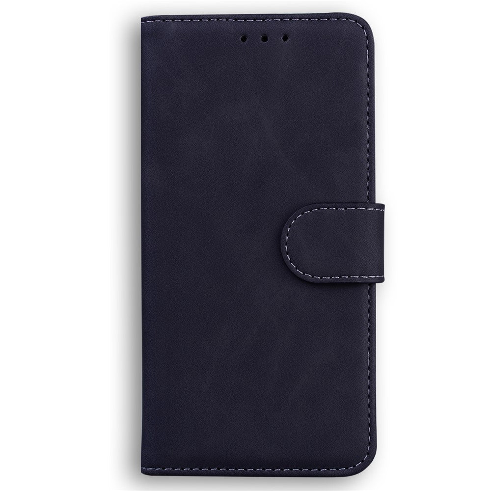 For iPhone 15 Plus Solid Color Mobile Phone Cover Dustproof Phone Case Stand PU Leather Wallet