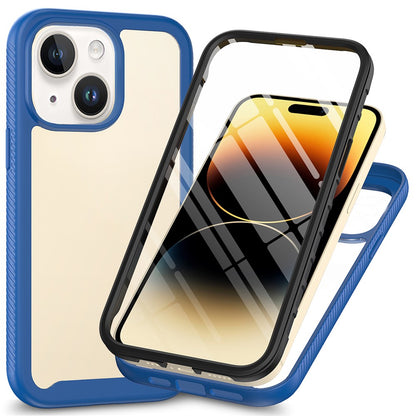 3-in-1 Phone Case for iPhone 15 Plus Full Protection TPU+PC Cover with PET Screen Protector