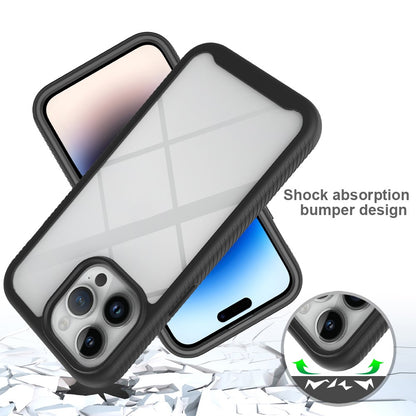 3-in-1 Shockproof Case for iPhone 15 Pro Anti-Scratch TPU+PC iPhone Cover with PET Screen Protector