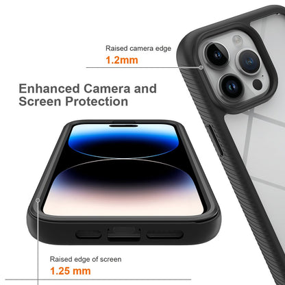 3-in-1 Shockproof Case for iPhone 15 Pro Anti-Scratch TPU+PC iPhone Cover with PET Screen Protector