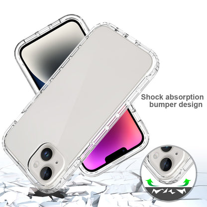 For iPhone 15 Plus Gradient Color Phone Case PC+TPU Shockproof Case with PET Screen Protector