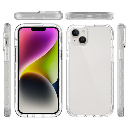 For iPhone 15 Plus Gradient Color Phone Case PC+TPU Shockproof Case with PET Screen Protector