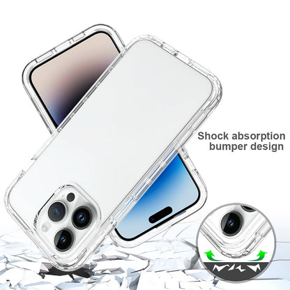 For iPhone 15 Pro Max Gradient PC+TPU Phone Case Anti-scratch Cover with PET Screen Protector