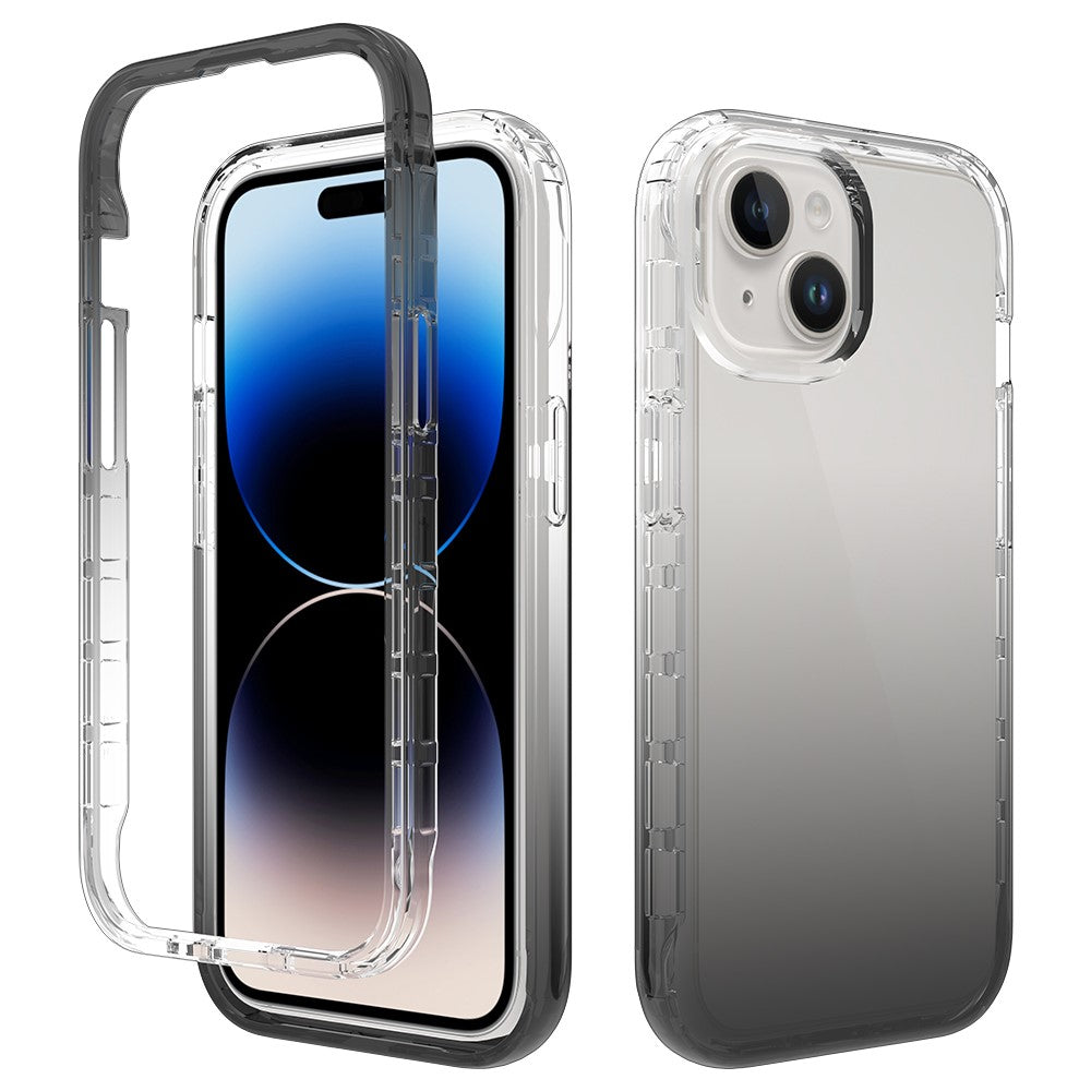 For iPhone 15 Protective Case Clear Anti-drop TPU+PC Phone Cover
