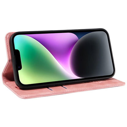 BETOPNICE 003 PU Leather Flip Cover for iPhone 15 Plus , RFID Blocking Stand Wallet Phone Case