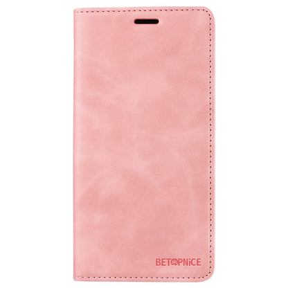 BETOPNICE 003 PU Leather Flip Cover for iPhone 15 Plus , RFID Blocking Stand Wallet Phone Case