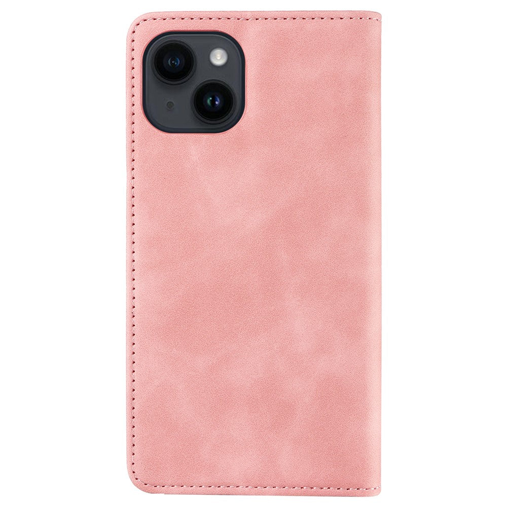 BETOPNICE 003 PU Leather Flip Cover for iPhone 15 Plus , RFID Blocking Stand Wallet Phone Case