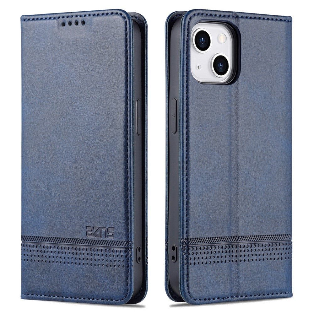 AZNS For iPhone 15 Plus Anti-scratch PU Leather Case Stand Wallet Phone Cover