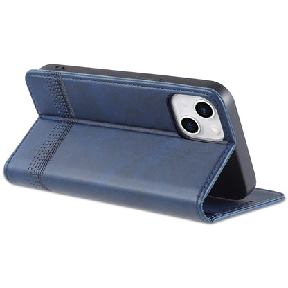 AZNS For iPhone 15 Plus Anti-scratch PU Leather Case Stand Wallet Phone Cover