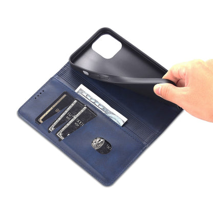 AZNS For iPhone 15 Plus Anti-scratch PU Leather Case Stand Wallet Phone Cover