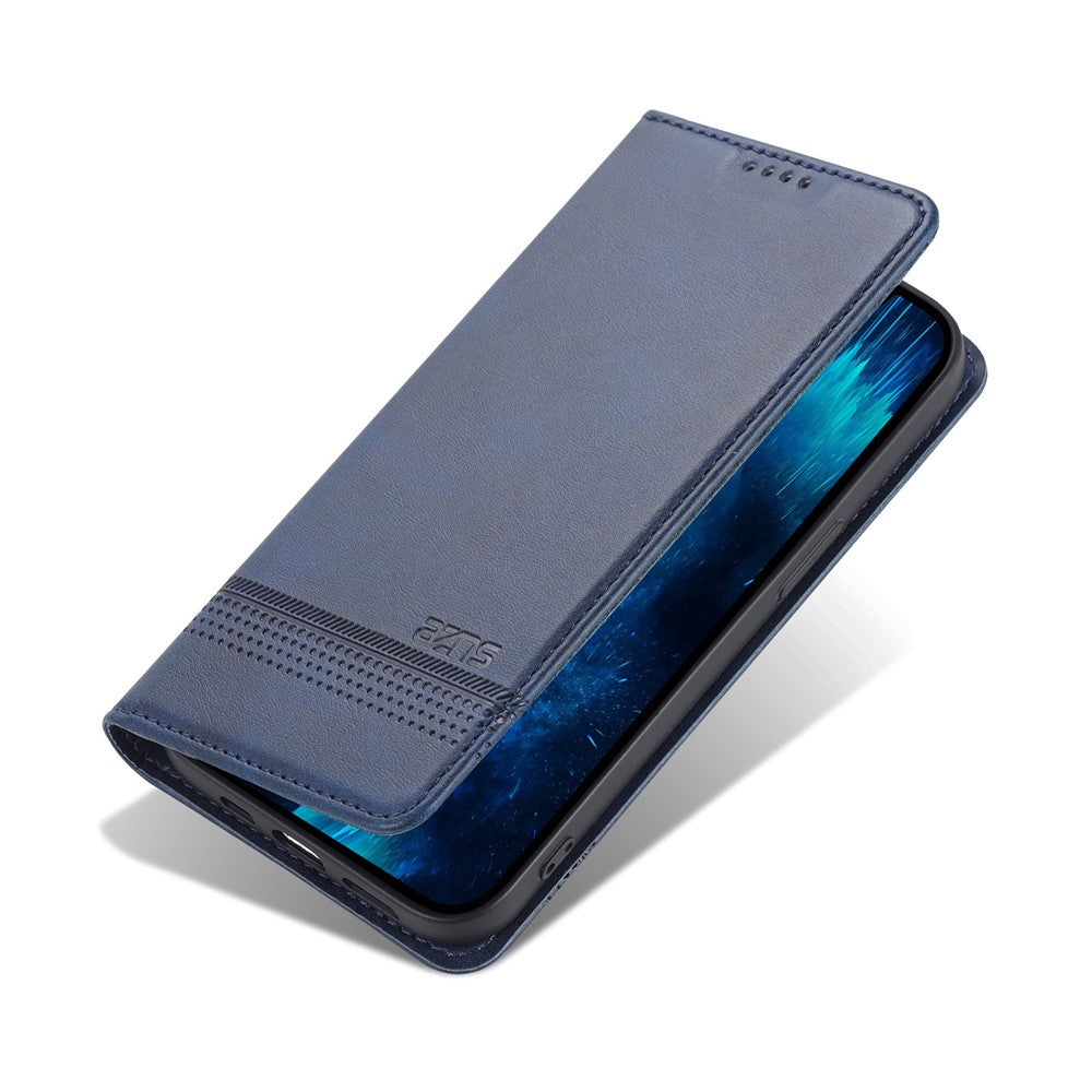 AZNS For iPhone 15 Plus Anti-scratch PU Leather Case Stand Wallet Phone Cover