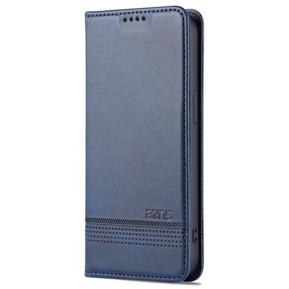 AZNS For iPhone 15 Plus Anti-scratch PU Leather Case Stand Wallet Phone Cover