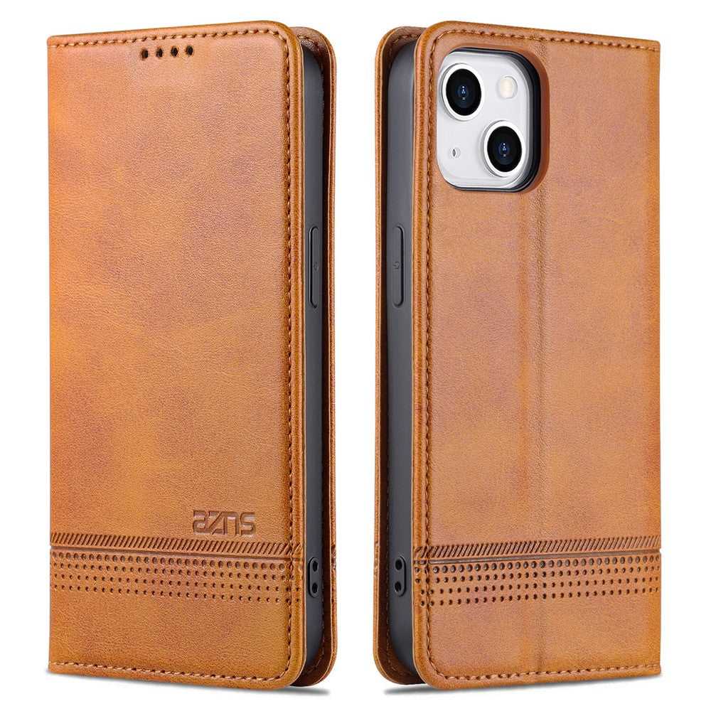 AZNS For iPhone 15 Plus Anti-scratch PU Leather Case Stand Wallet Phone Cover