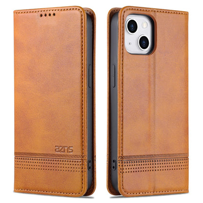 AZNS For iPhone 15 Plus Anti-scratch PU Leather Case Stand Wallet Phone Cover