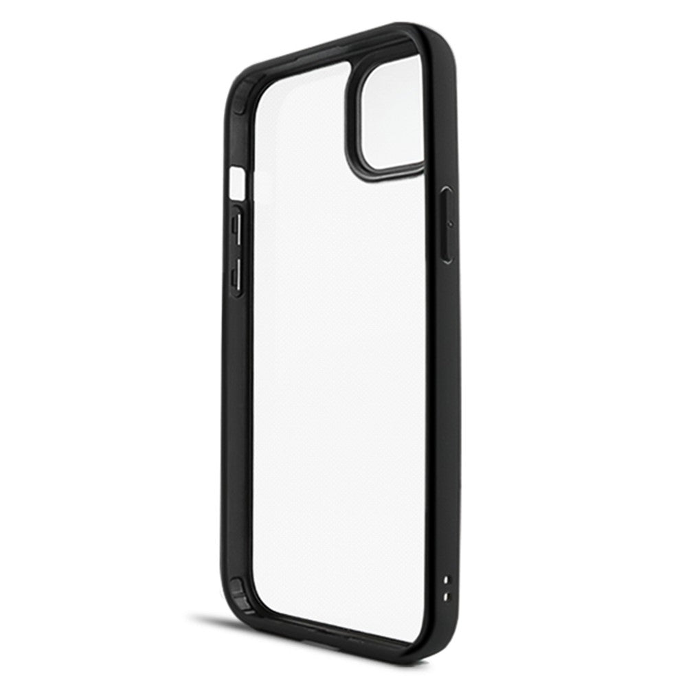 For iPhone 15 Plus Transparent Phone Case PC + TPU Anti-drop Protective Phone Cover