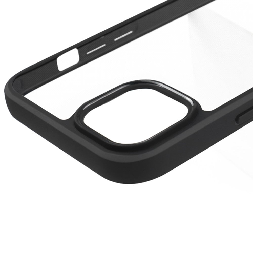 For iPhone 15 Plus Transparent Phone Case PC + TPU Anti-drop Protective Phone Cover