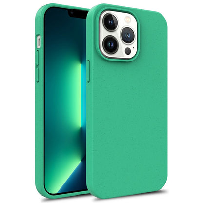 For iPhone 15 Pro Starry Sky Series Matte Phone Cover Wheat Straw+TPU Eco-Friendly Back Case