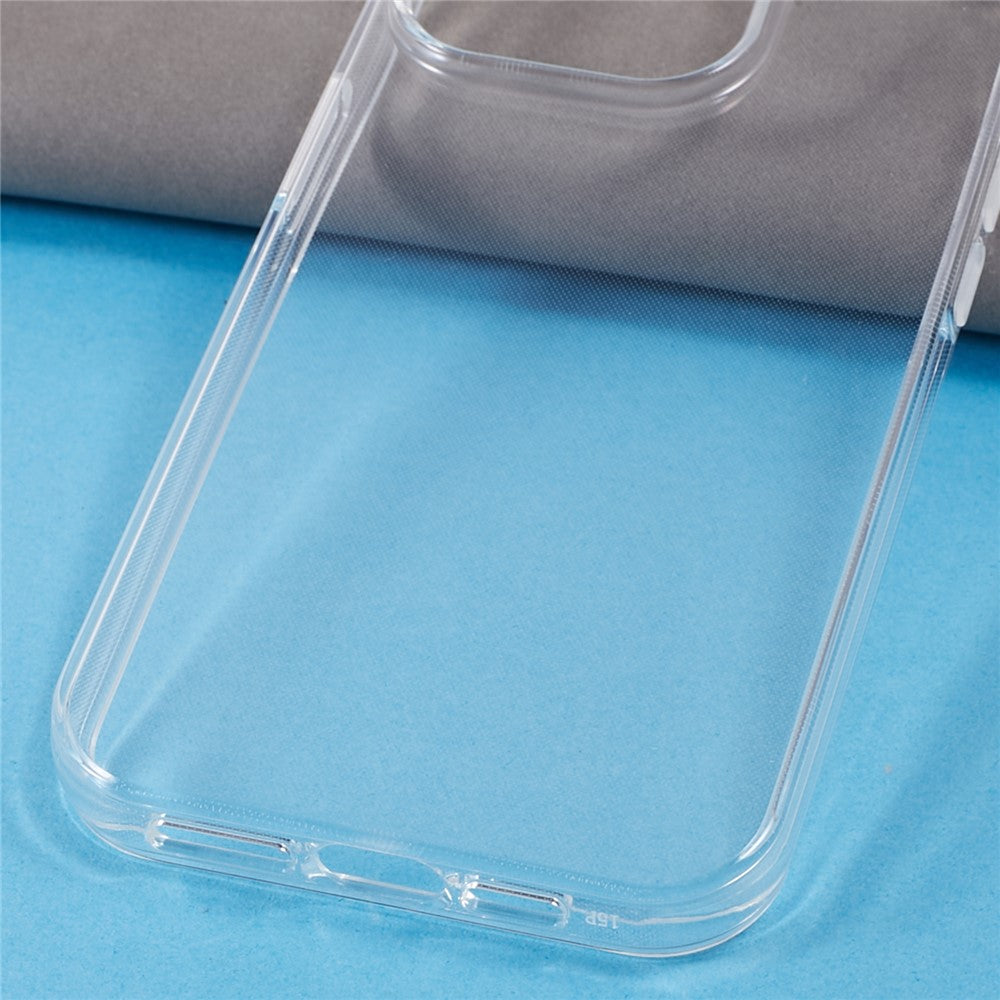 For iPhone 15 Pro Shockproof Clear TPU Smartphone Shell Case Anti-Scratch Phone Back Cover
