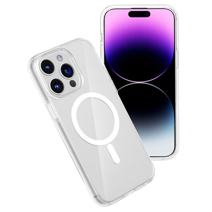 Clear Phone Case for iPhone 15 Pro , Compatible with MagSafe Fall Protection PC + TPU Magnetic Cover