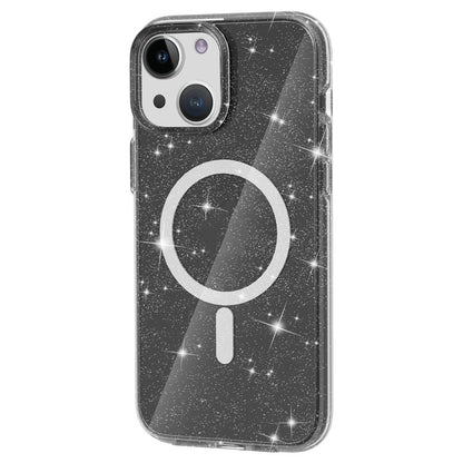 Glitter Magnetic Case for iPhone 15 Compatible with MagSafe, Hard PC + Soft TPU Phone Cover