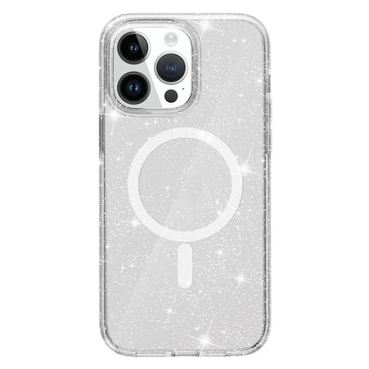 Glitter Case for iPhone 15 Pro , Hard PC + Soft TPU Compatible with MagSafe Anti-drop Phone Cover