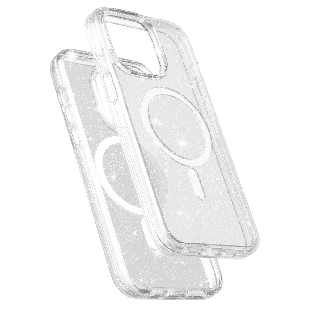 Glitter Case for iPhone 15 Pro , Hard PC + Soft TPU Compatible with MagSafe Anti-drop Phone Cover