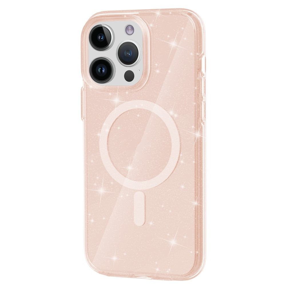 Glitter Case for iPhone 15 Pro , Hard PC + Soft TPU Compatible with MagSafe Anti-drop Phone Cover