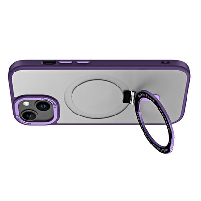 Kickstand Magnetic Case for iPhone 15 Plus , Shockproof TPU+Acrylic Matte Phone Cover