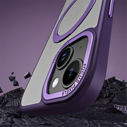 Kickstand Magnetic Case for iPhone 15 Plus , Shockproof TPU+Acrylic Matte Phone Cover