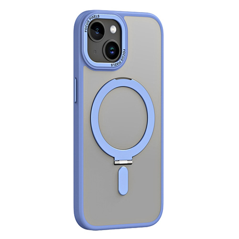 Kickstand Magnetic Case for iPhone 15 Plus , Shockproof TPU+Acrylic Matte Phone Cover