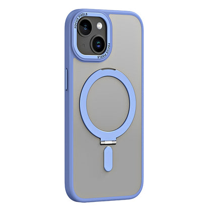 Kickstand Magnetic Case for iPhone 15 Plus , Shockproof TPU+Acrylic Matte Phone Cover