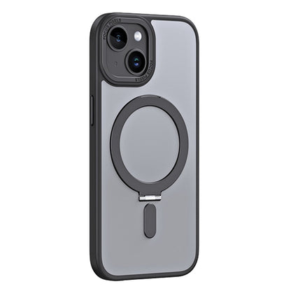 Kickstand Magnetic Case for iPhone 15 Plus , Shockproof TPU+Acrylic Matte Phone Cover