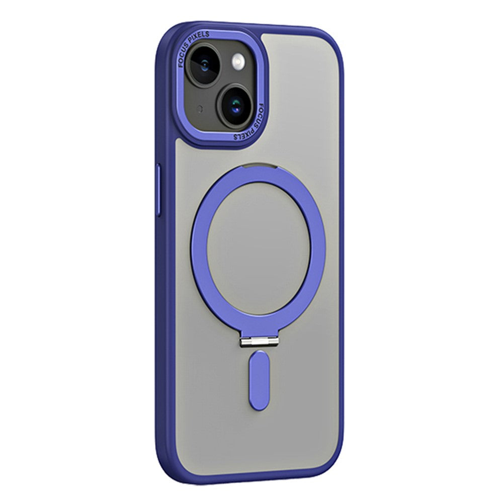 Kickstand Magnetic Case for iPhone 15 Plus , Shockproof TPU+Acrylic Matte Phone Cover