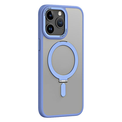 Magnetic Matte Case for iPhone 15 Pro Max , TPU+Acrylic Drop Protection Invisible Kickstand Phone Cover