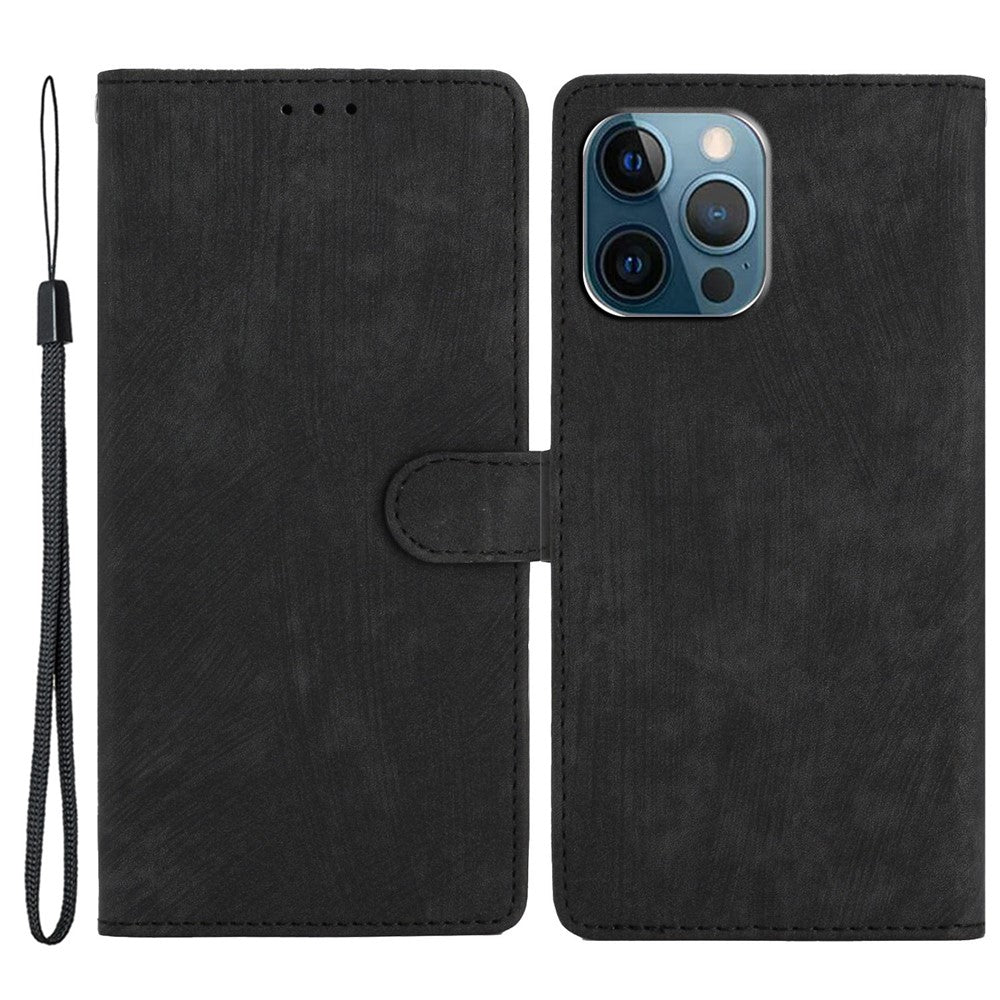 For iPhone 15 Pro Max PU Leather Mobile Phone Case Wallet Stand Skin-touch Phone Cover